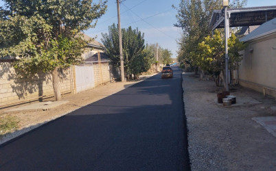 Biləsuvar şəhərində 5 kilometrdən çox yol asfaltlaşdırılıb.
