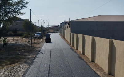 Biləsuvar şəhərində 5 kilometrdən çox yol asfaltlaşdırılıb.