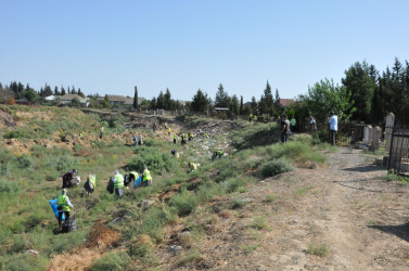 Bolqarçayın ətrafında növbəti təmizlik və abadlıq işləri aparılıb