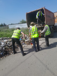 Şəhərin küçələrində aparılan abadlıq və təmizlik işləri davam etdirilib