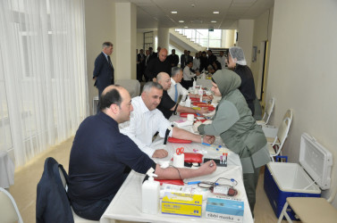 Biləsuvarda qanvermə aksiyası keçirilib.