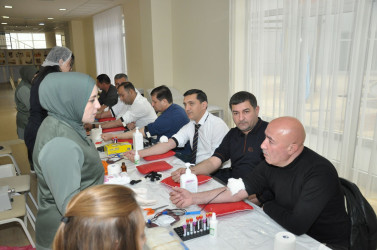Biləsuvarda qanvermə aksiyası keçirilib.
