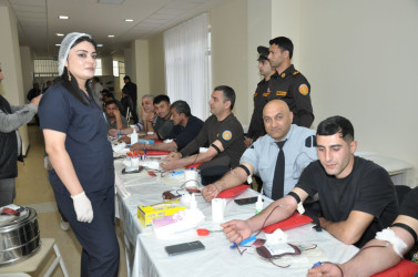 Biləsuvarda qanvermə aksiyası keçirilib.