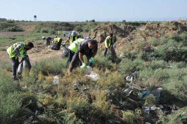 Bolqarçayın ətrafında növbəti təmizlik və abadlıq işləri aparılıb