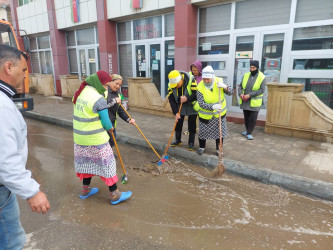 Biləsuvarda abadlıq və təmizlik işləri davam edir