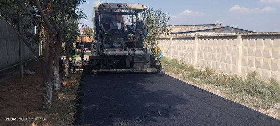 Biləsuvar şəhərində 5 kilometrdən çox yol asfaltlaşdırılıb.