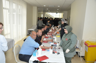 Biləsuvarda qanvermə aksiyası keçirilib.
