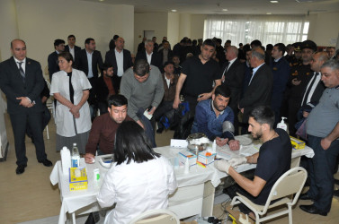 Biləsuvarda qanvermə aksiyası keçirilib.