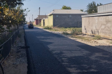 Biləsuvar şəhərində 5 kilometrdən çox yol asfaltlaşdırılıb.