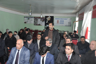 Biləsuvar Rayon İcra Hakimiyyətinin başçısı Faiq Qürbətov 11 fevral 2026-cı il tarixdə rayonun Təzəkənd kənd sakinləri ilə səyyar qəbul keçirdi.